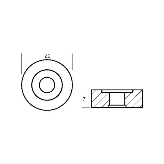 Anode d'anneau en aluminium pour moteurs hors-bord Mercury 4,5-6HP 4T, 2 image Anode d'anneau en aluminium pour moteurs hors-bord Mercury 4,5-6HP 4T, 2 image