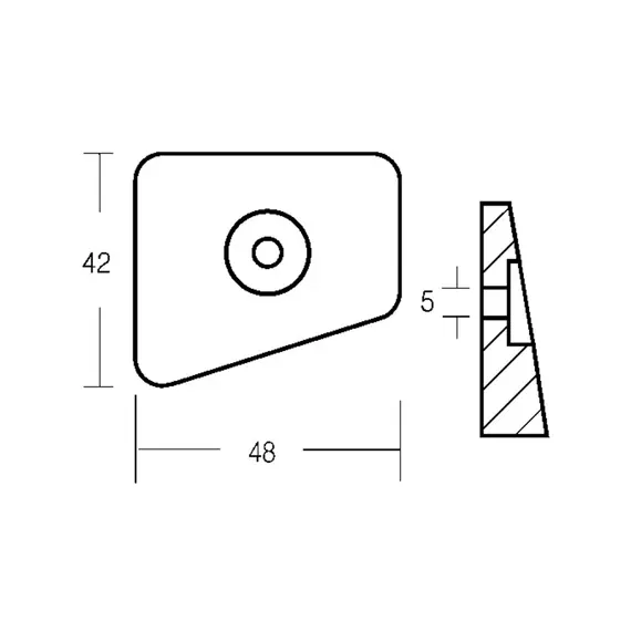 Double plaque de zinc anode pour moteur OMC 20-35HP, 2 image Double plaque de zinc anode pour moteur OMC 20-35HP, 2 image