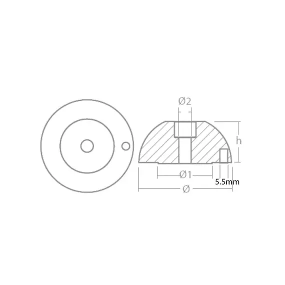 J-Prop Zinc Propeller Anode - 80mm, 3 image J-Prop Zinc Propeller Anode - 80mm, 3 image