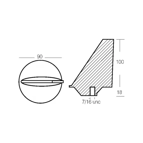 Anode en zinc à longue nageoire pour embase de 80 à 140 CV, 2 image Anode en zinc à longue nageoire pour embase de 80 à 140 CV, 2 image