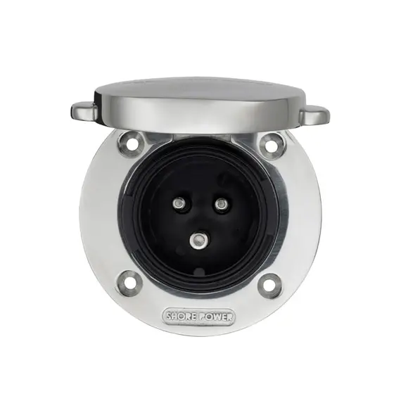 Power Inlet 32A with Stainless Steel Cover, 3 image Power Inlet 32A with Stainless Steel Cover, 3 image
