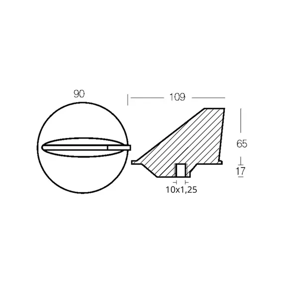 Anode en zinc à nageoire courte pour moteur hors-bord 35HP, 2 image Anode en zinc à nageoire courte pour moteur hors-bord 35HP, 2 image