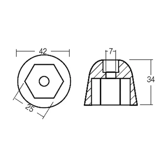 Sleipner SP125 Anode en Zinc, 2 image Sleipner SP125 Anode en Zinc, 2 image