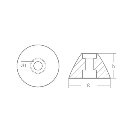 Sleipner SP30-SE30-SP40-SE40 Anode en Zinc, 2 image Sleipner SP30-SE30-SP40-SE40 Anode en Zinc, 2 image