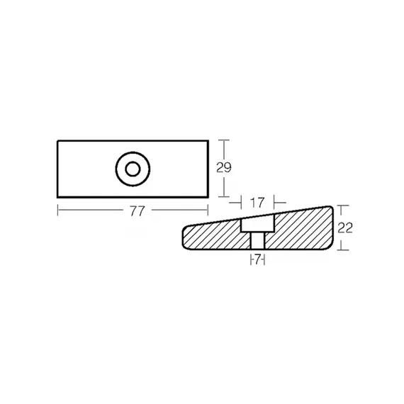 Petite anode de plaque de zinc pour moteur à 4 temps EFi 75HP, 2 image Petite anode de plaque de zinc pour moteur à 4 temps EFi 75HP, 2 image