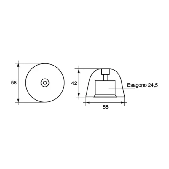 Anode de propulseur Vetus 125-130-160 KGF, 2 image