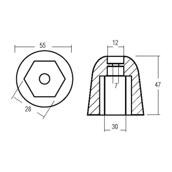 Vetus Bow Thruster Anode, 2 image Vetus Bow Thruster Anode, 2 image