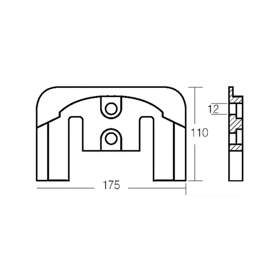 Plaque anticavitation en zinc pour les moteurs Mercruiser Bravo., 2 image Plaque anticavitation en zinc pour les moteurs Mercruiser Bravo., 2 image