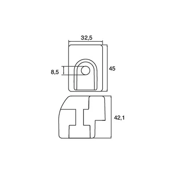 Anode de bloc de zinc pour moteurs Johnson-Evinrude E-TEC G2, 2 image Anode de bloc de zinc pour moteurs Johnson-Evinrude E-TEC G2, 2 image