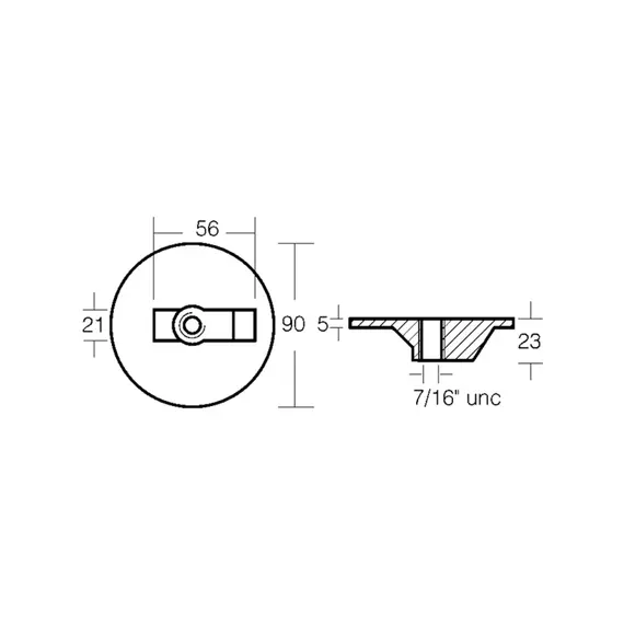 Zinc Flat Trim Tab Anode for Mercury-Mercruiser Engine, 2 image Zinc Flat Trim Tab Anode for Mercury-Mercruiser Engine, 2 image