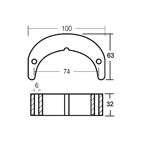 Zinc Plate Anode for Outboard Engine 50-75HP, 2 image Zinc Plate Anode for Outboard Engine 50-75HP, 2 image