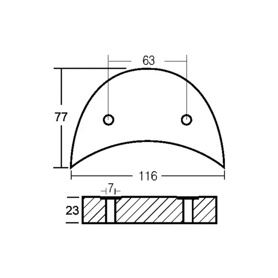 Plaque d'anode en zinc pour moteur hors-bord 90-140HP, 2 image Plaque d'anode en zinc pour moteur hors-bord 90-140HP, 2 image