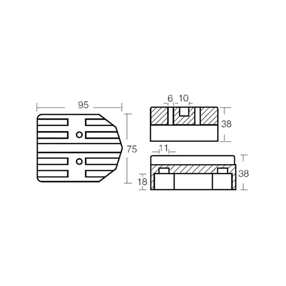 Anode de plaque de zinc pour divers moteurs Mercruiser, 2 image Anode de plaque de zinc pour divers moteurs Mercruiser, 2 image