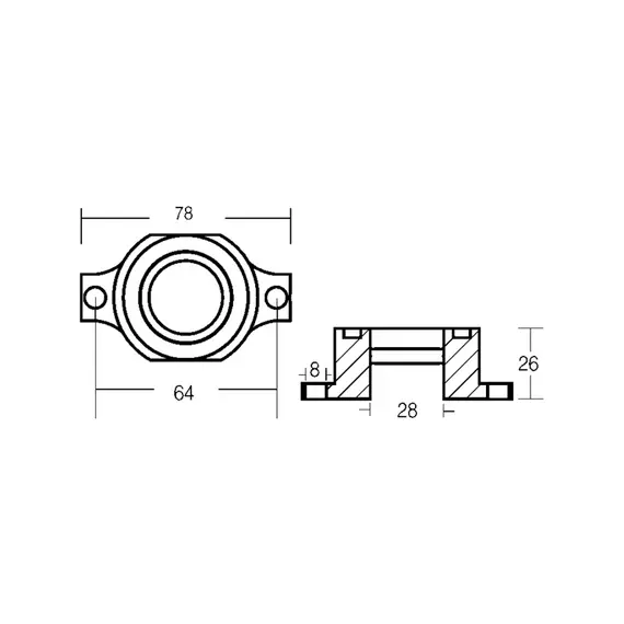 Anode de zinc de collier pour moteur OMC 40-50HP, 2 image Anode de zinc de collier pour moteur OMC 40-50HP, 2 image