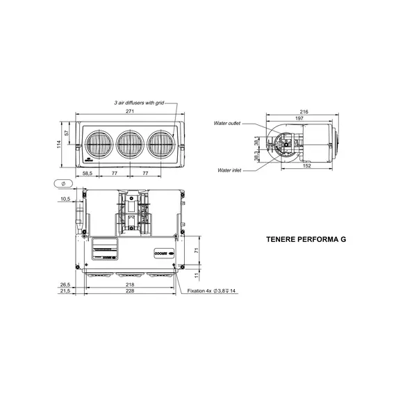 TENERE PERFORMA G - Liquid heat exchanger with fan 12V, 7 image TENERE PERFORMA G - Liquid heat exchanger with fan 12V, 7 image