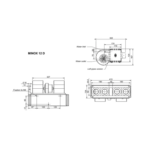 MINOX 12 D - Échangeur de chaleur liquide avec ventilateur 12V, 6 image MINOX 12 D - Échangeur de chaleur liquide avec ventilateur 12V, 6 image