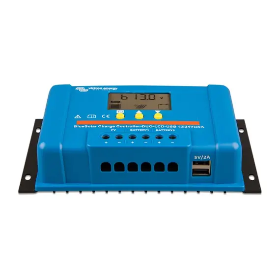 Contrôleur de charge BlueSolar PWM DUO-LCD&USB 12/24V-20A, 2 image Contrôleur de charge BlueSolar PWM DUO-LCD&USB 12/24V-20A, 2 image