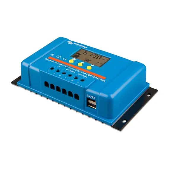 Contrôleur de charge BlueSolar PWM DUO-LCD&USB 12/24V-20A, 4 image Contrôleur de charge BlueSolar PWM DUO-LCD&USB 12/24V-20A, 4 image