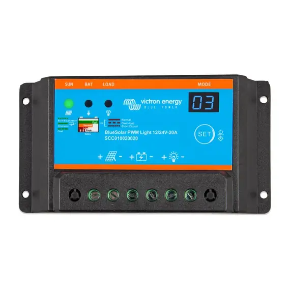 Contrôleur de charge BlueSolar PWM-Light 12/24V-20A