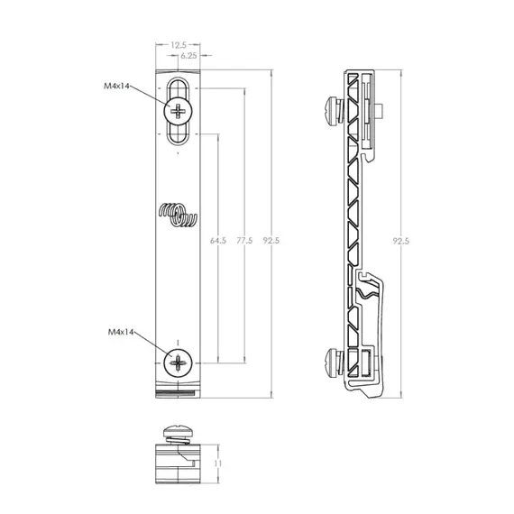 Pair of DIN35 Adapters - Medium, 3 image