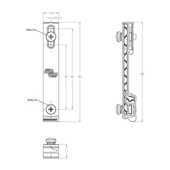 Pair of DIN35 Adapters - Small, 3 image Pair of DIN35 Adapters - Small, 3 image
