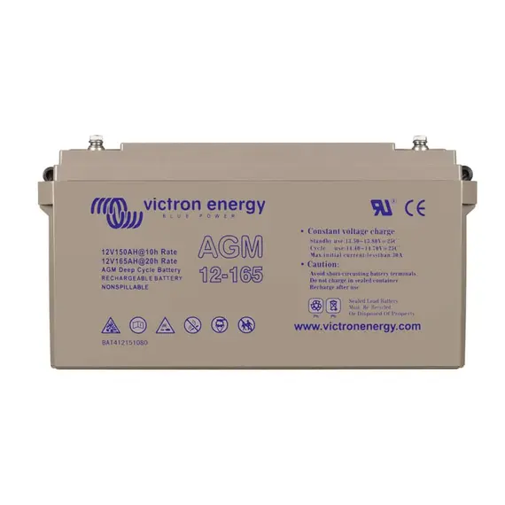 12V/165Ah AGM Deep Cycle Battery (M8)