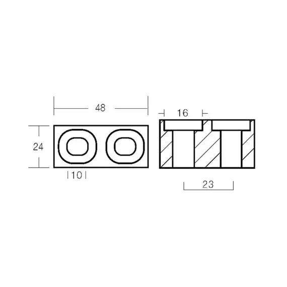 Cube Anode en Aluminium pour Moteur Yamaha 115/200HP, 2 image Cube Anode en Aluminium pour Moteur Yamaha 115/200HP, 2 image