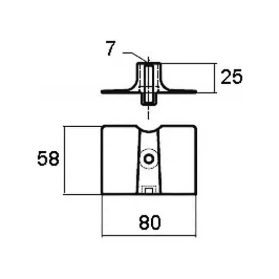 Plaque anode en aluminium pour moteur Yamaha 15-20HP, 2 image Plaque anode en aluminium pour moteur Yamaha 15-20HP, 2 image