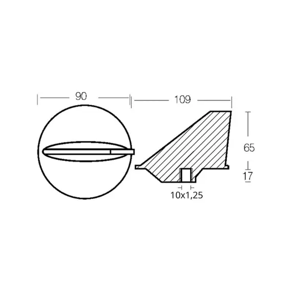 Aluminum Short Fin Anode for Yamaha 55HP and Mariner 40/60HP, 2 image Aluminum Short Fin Anode for Yamaha 55HP and Mariner 40/60HP, 2 image