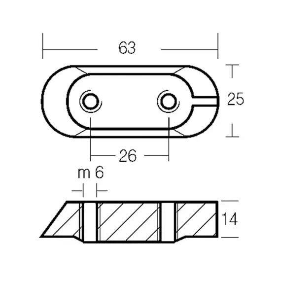 Plaque anode en aluminium pour moteur Yamaha 4-15HP, 2 image Plaque anode en aluminium pour moteur Yamaha 4-15HP, 2 image