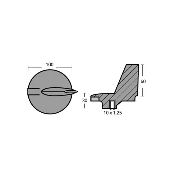 Anode de tab de réglage de magnésium pour moteur Yamaha 200-300HP 2T, 2 image Anode de tab de réglage de magnésium pour moteur Yamaha 200-300HP 2T, 2 image