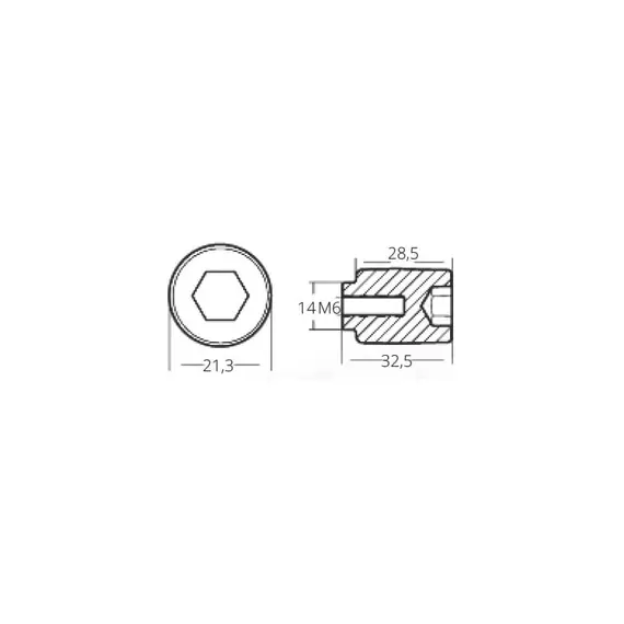Anode de cylindre en zinc pour moteurs Yamaha 75-25HP, 2 image Anode de cylindre en zinc pour moteurs Yamaha 75-25HP, 2 image