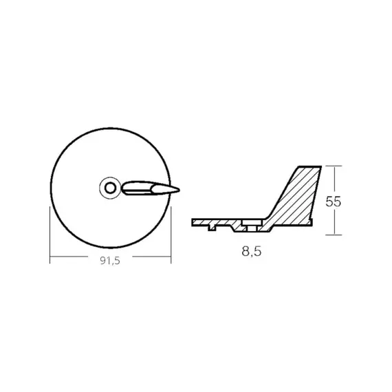 Anode de finition en zinc pour Yamaha 20/50HP, 2 image Anode de finition en zinc pour Yamaha 20/50HP, 2 image