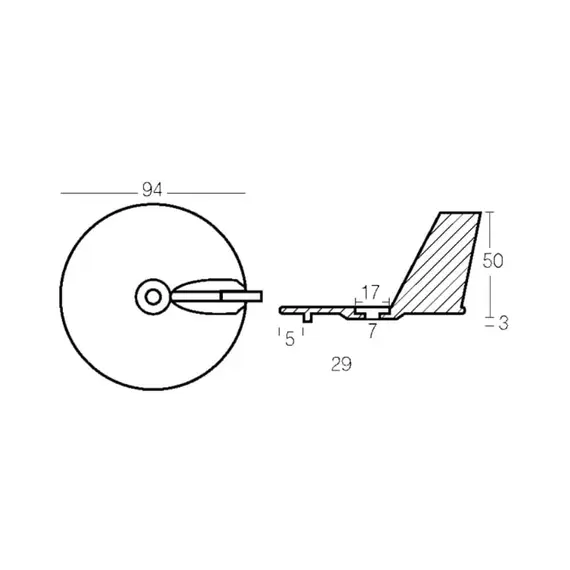 Anode de finition en zinc pour moteur Yamaha 25-30HP, 2 image Anode de finition en zinc pour moteur Yamaha 25-30HP, 2 image