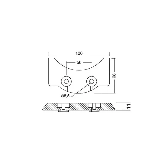Anode de plaque de zinc pour Yamaha Hydra Drive SX/DE-DHD/DE-DHT/DE-DHT-C, 2 image Anode de plaque de zinc pour Yamaha Hydra Drive SX/DE-DHD/DE-DHT/DE-DHT-C, 2 image