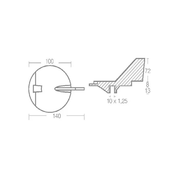 Zinc Right Fin Anode for Yamaha 150/200HP Engine, 3 image Zinc Right Fin Anode for Yamaha 150/200HP Engine, 3 image