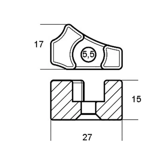 Plaque de petite anode en zinc pour moteur Yamaha 9.9-15HP, 2 image
