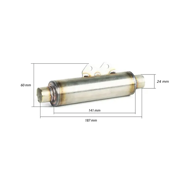 Exhaust silencer with mounting kit diameter 24mm, 2 image Exhaust silencer with mounting kit diameter 24mm, 2 image