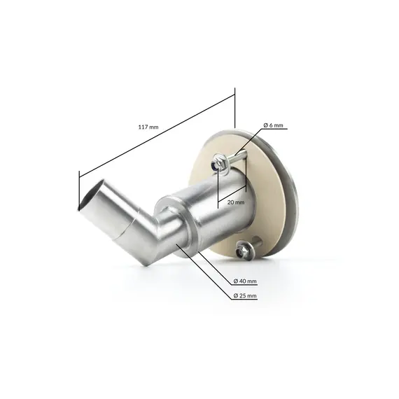 Stainless steel exhaust adapter for yachts or boats diameter 24mm, 2 image Stainless steel exhaust adapter for yachts or boats diameter 24mm, 2 image
