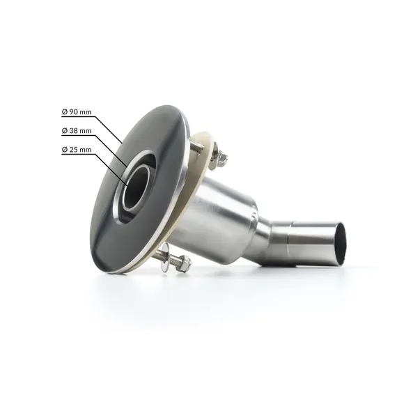 Stainless steel exhaust adapter for yachts or boats diameter 24mm, 3 image Stainless steel exhaust adapter for yachts or boats diameter 24mm, 3 image