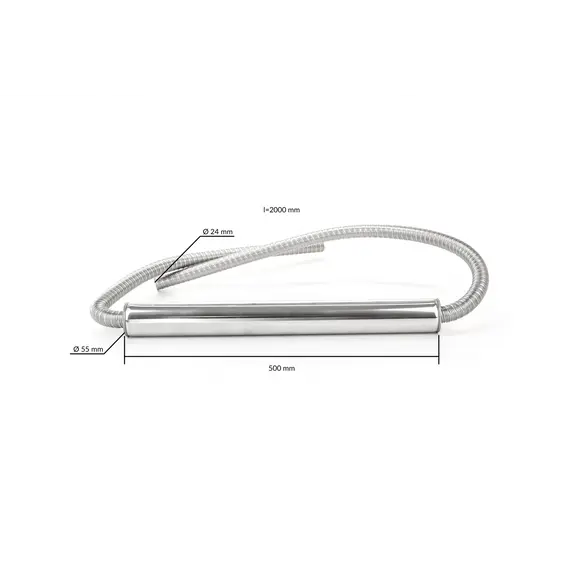 Stainless steel exhaust silencer diameter 24mm, 2 image Stainless steel exhaust silencer diameter 24mm, 2 image