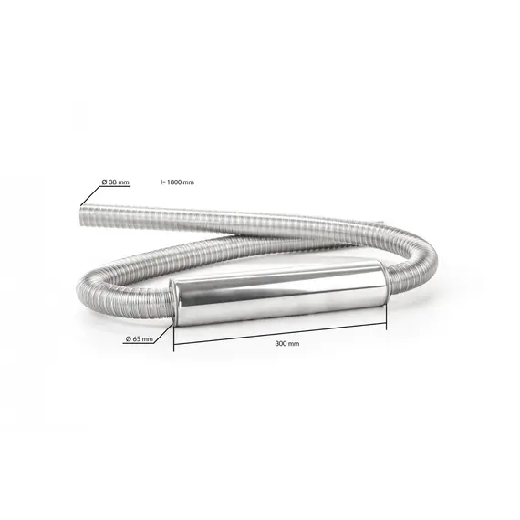 Silencieux d'échappement en acier inoxydable de diamètre 38 mm., 2 image Silencieux d'échappement en acier inoxydable de diamètre 38 mm., 2 image