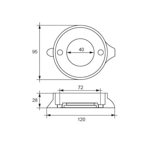 Aluminum Collar for Sail Drive 120, 2 image Aluminum Collar for Sail Drive 120, 2 image