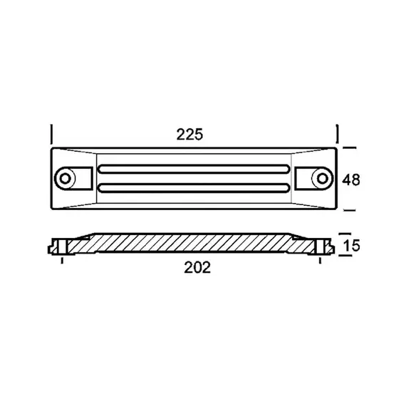 Aluminum Large Bar Anode for Honda BF 75-225HP Engines, 2 image Aluminum Large Bar Anode for Honda BF 75-225HP Engines, 2 image