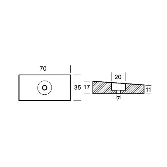 Aluminum Plate Anode for Honda BF 75-225HP Engines, 2 image Aluminum Plate Anode for Honda BF 75-225HP Engines, 2 image