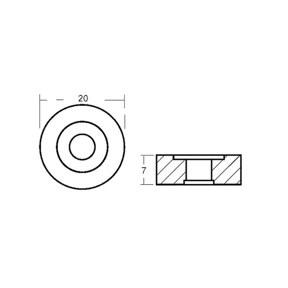Anode d'anneau en aluminium pour moteurs de 2,5 à 9,8 ch et de 25 à 70 ch, 2 image Anode d'anneau en aluminium pour moteurs de 2,5 à 9,8 ch et de 25 à 70 ch, 2 image