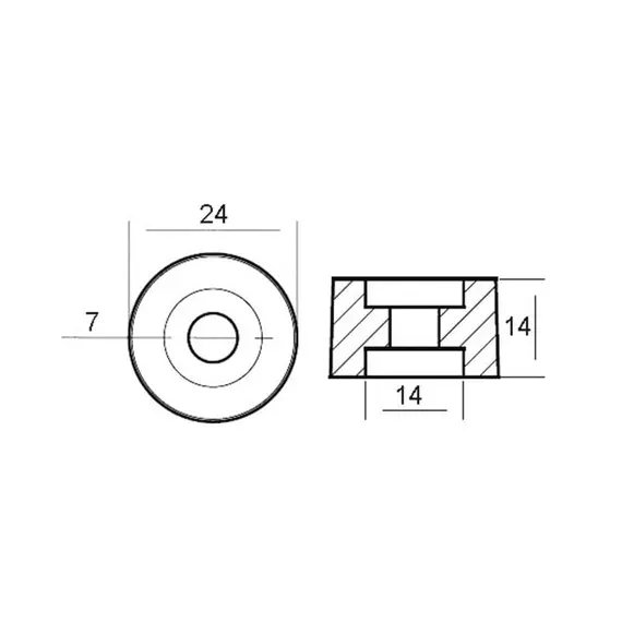 Aluminum Ring Anode for Honda 75-130HP Engines, 2 image Aluminum Ring Anode for Honda 75-130HP Engines, 2 image