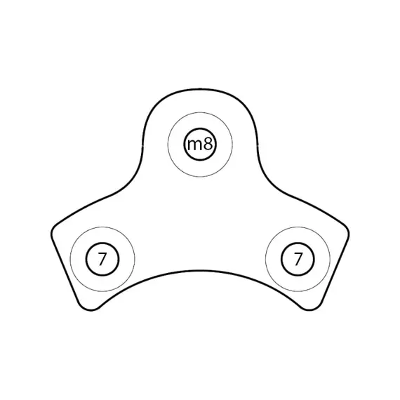 Plaque d'adaptation en acier inoxydable pour moteur SD20-60, 2 image Plaque d'adaptation en acier inoxydable pour moteur SD20-60, 2 image