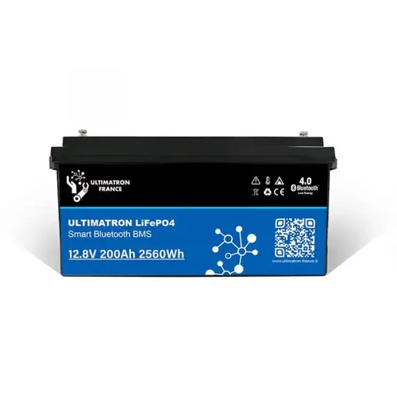 Batterie Lithium Ultimatron 12,8V 200Ah PRO 2560Wh LiFePO4 avec BMS intelligent et Bluetooth, 3 image