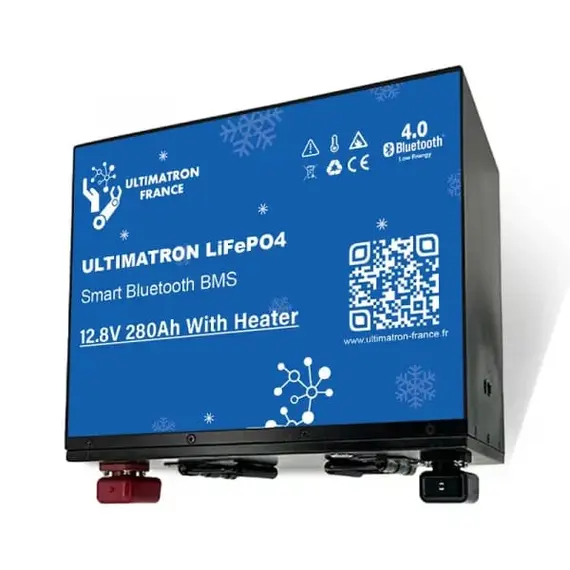 Ultimatron LiFePO4 Lithium Battery 12.8V 280Ah With Bluetooth And Smart BMS Integrated And Heater